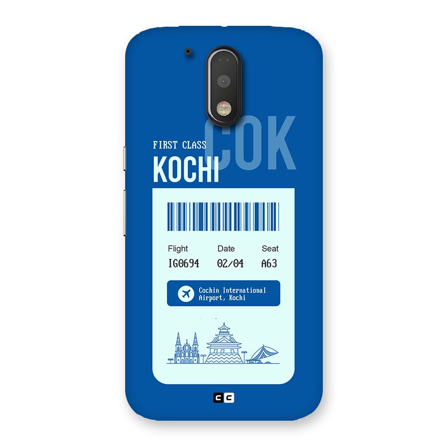 Kochi Boarding Pass Back Case for Moto G4 Plus