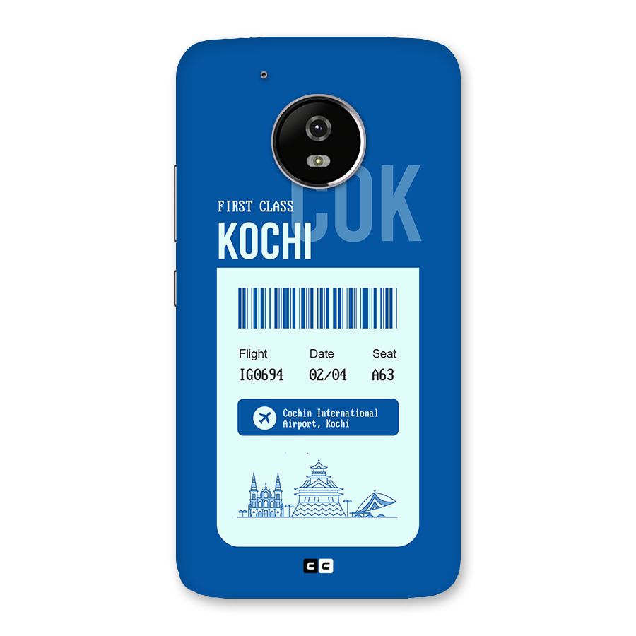 Kochi Boarding Pass Back Case for Moto G5