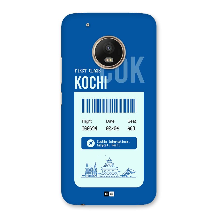 Kochi Boarding Pass Back Case for Moto G5 Plus