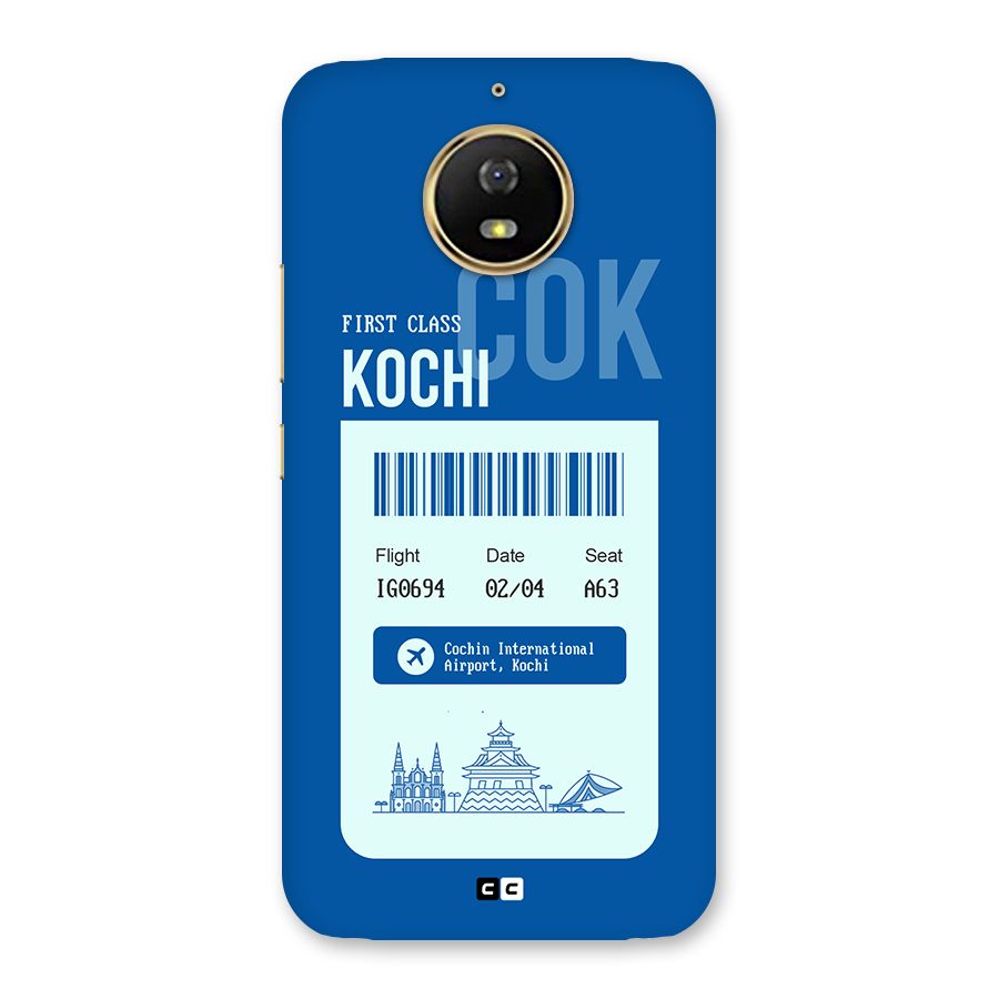 Kochi Boarding Pass Back Case for Moto G5s