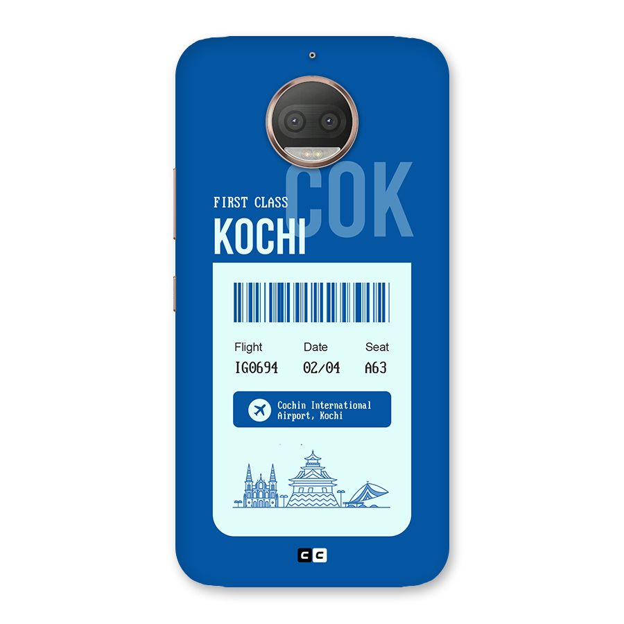 Kochi Boarding Pass Back Case for Moto G5s Plus