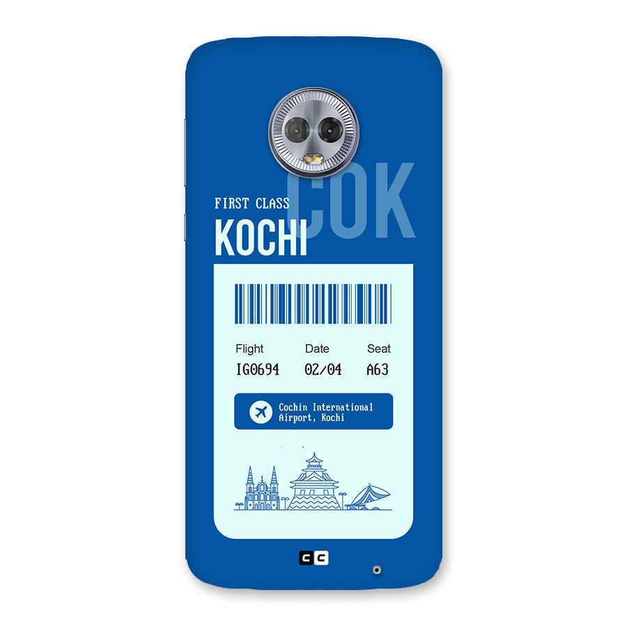 Kochi Boarding Pass Back Case for Moto G6 Plus