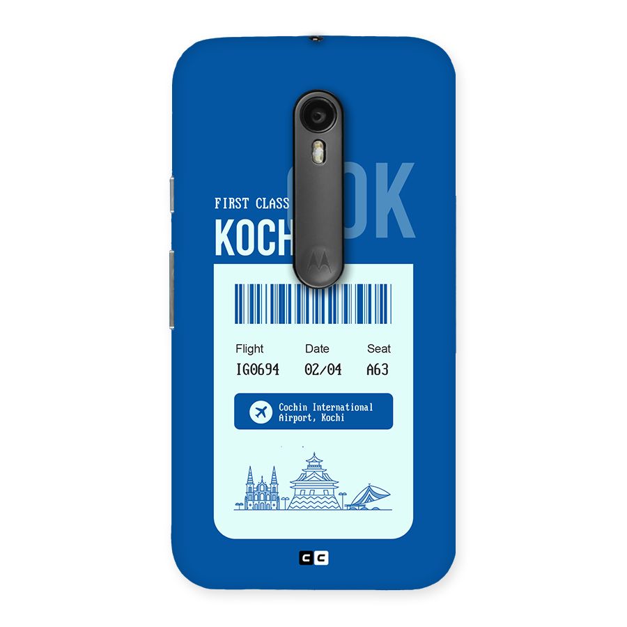 Kochi Boarding Pass Back Case for Moto G Turbo