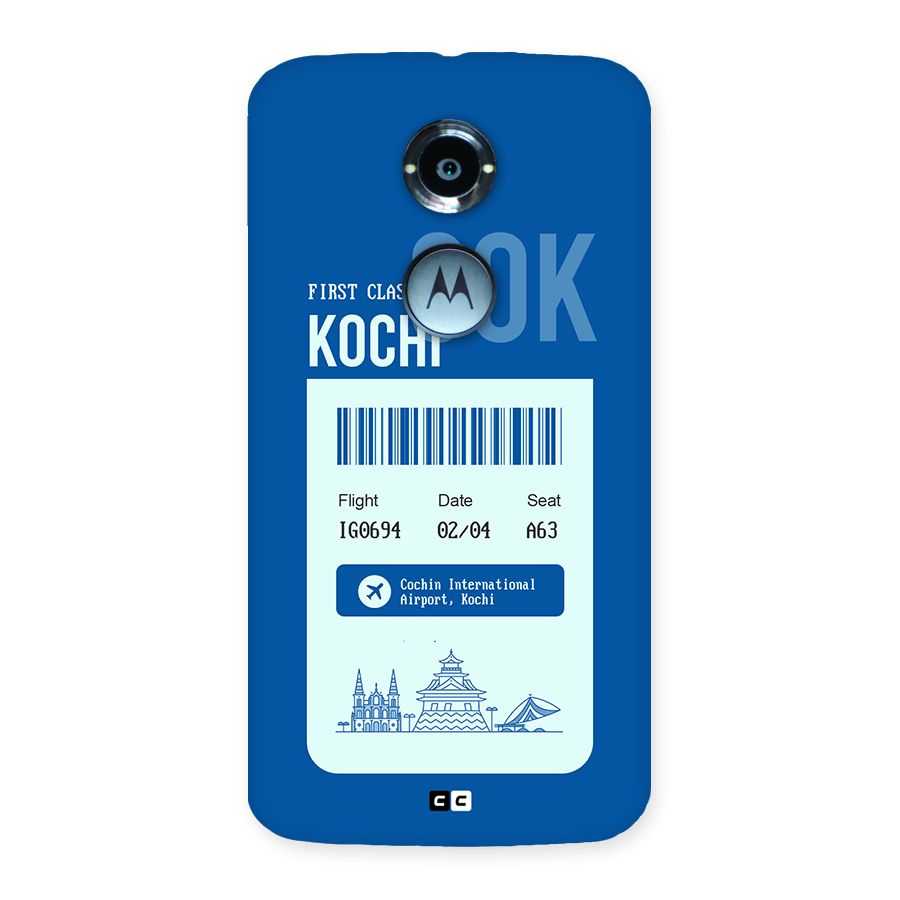 Kochi Boarding Pass Back Case for Moto X2