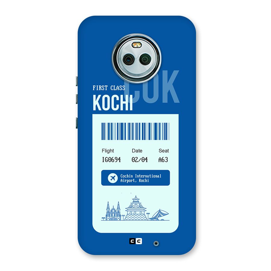 Kochi Boarding Pass Back Case for Moto X4