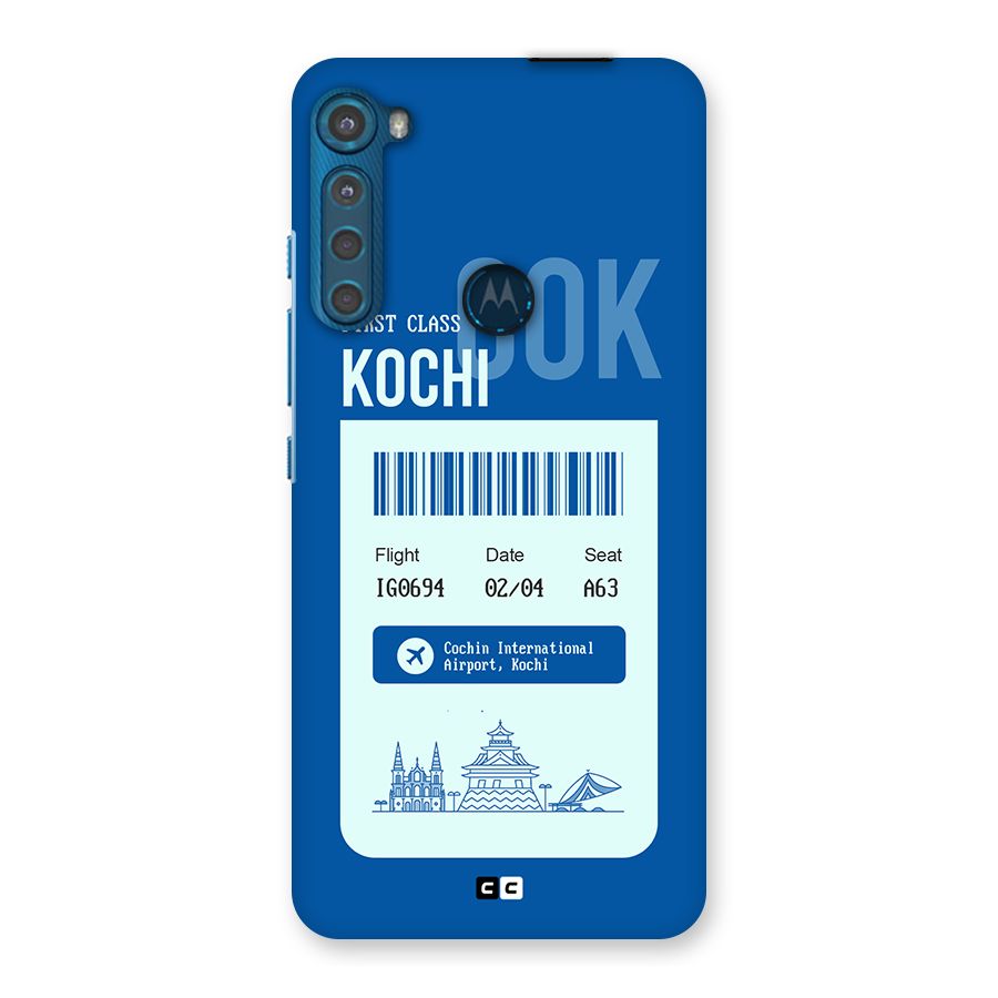 Kochi Boarding Pass Back Case for Motorola One Fusion Plus