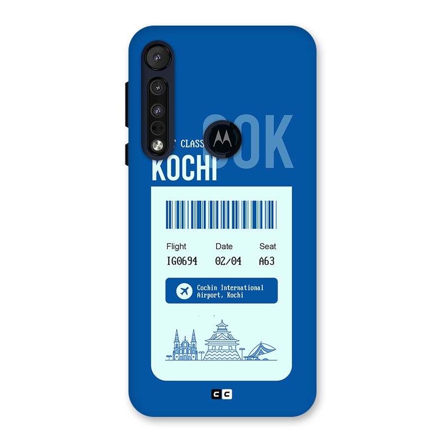 Kochi Boarding Pass Back Case for Motorola One Macro