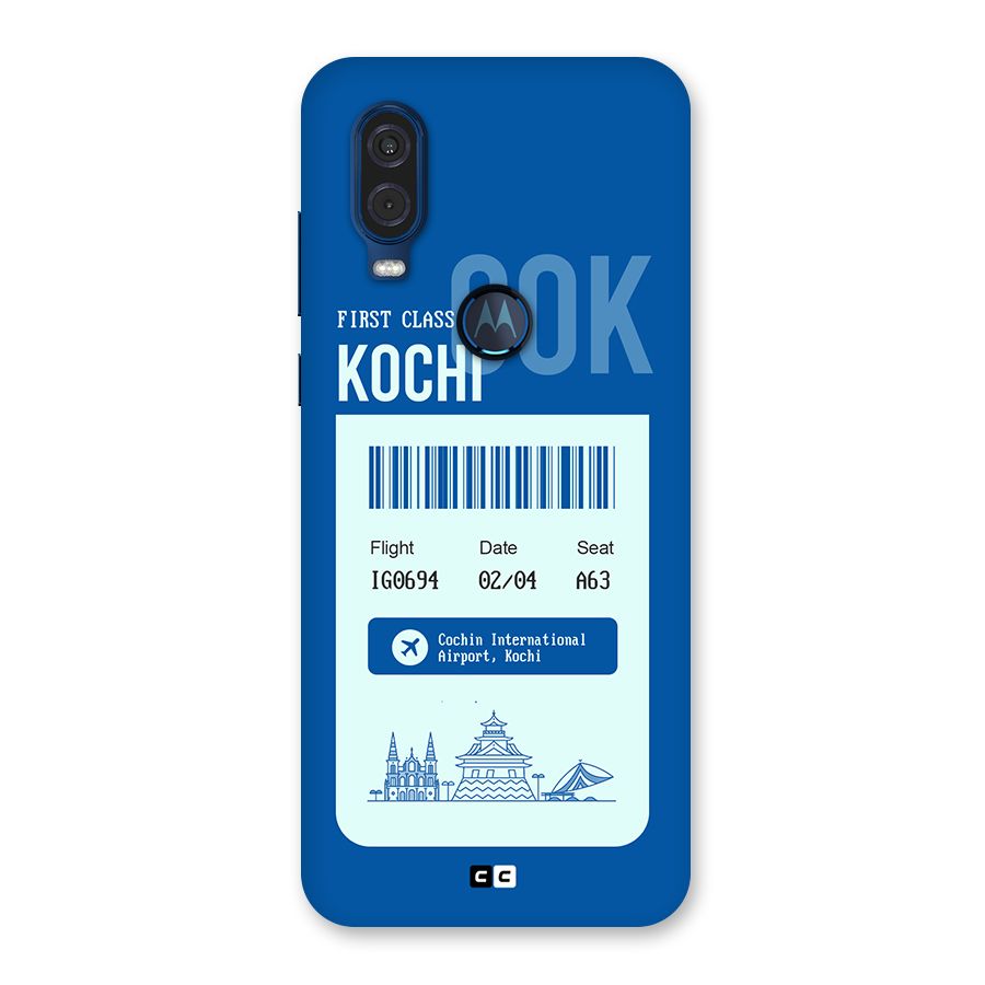 Kochi Boarding Pass Back Case for Motorola One Vision
