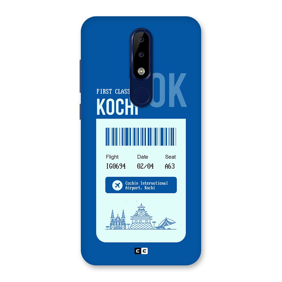 Kochi Boarding Pass Back Case for Nokia 5.1 Plus