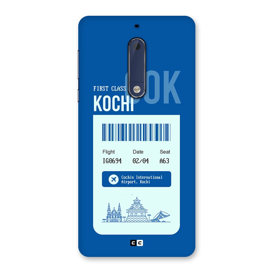 Kochi Boarding Pass Back Case for Nokia 5