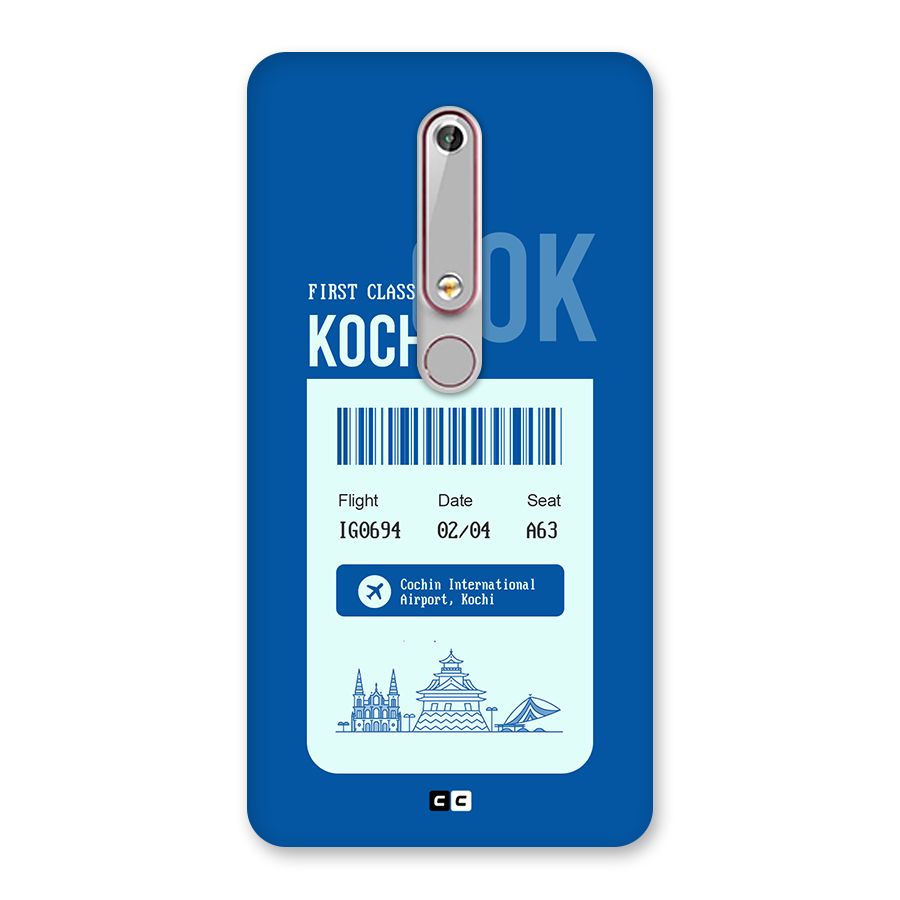 Kochi Boarding Pass Back Case for Nokia 6.1