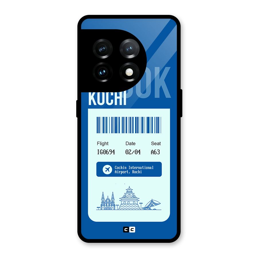 Kochi Boarding Pass Glass Back Case for OnePlus 11