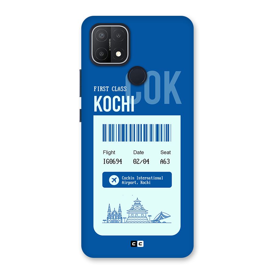 Kochi Boarding Pass Back Case for Oppo A15s