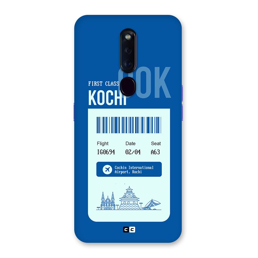 Kochi Boarding Pass Back Case for Oppo F11 Pro