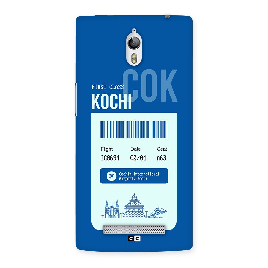 Kochi Boarding Pass Back Case for Oppo Find 7
