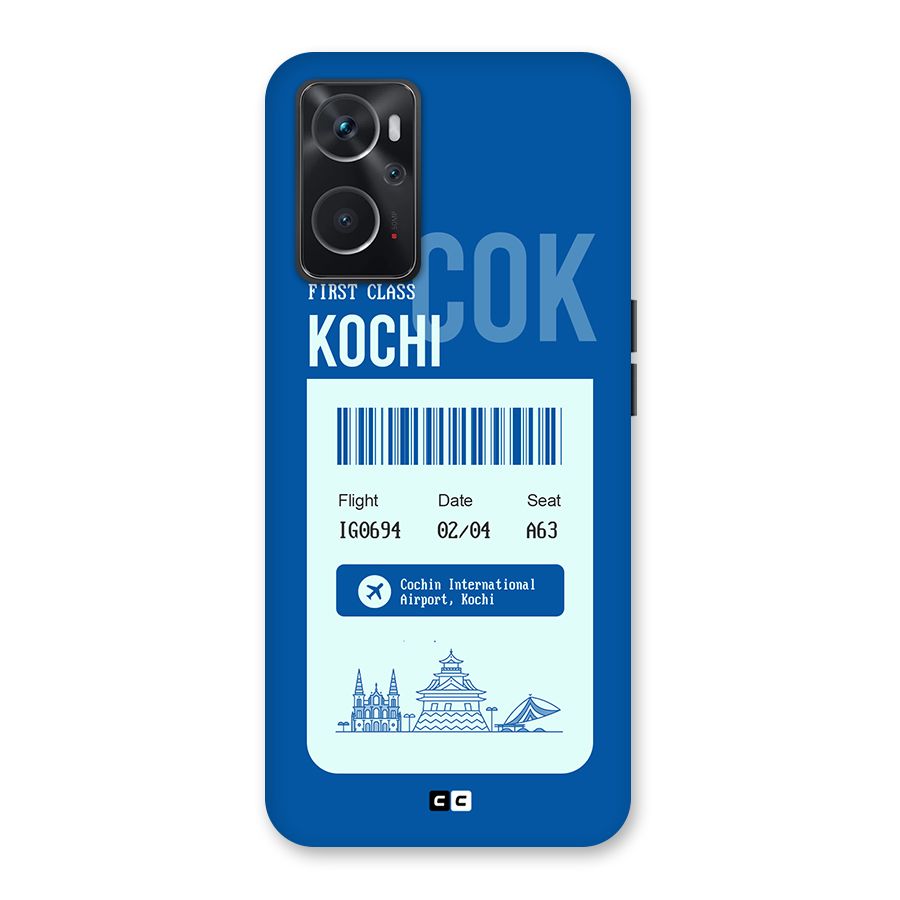 Kochi Boarding Pass Back Case for Oppo K10 4G