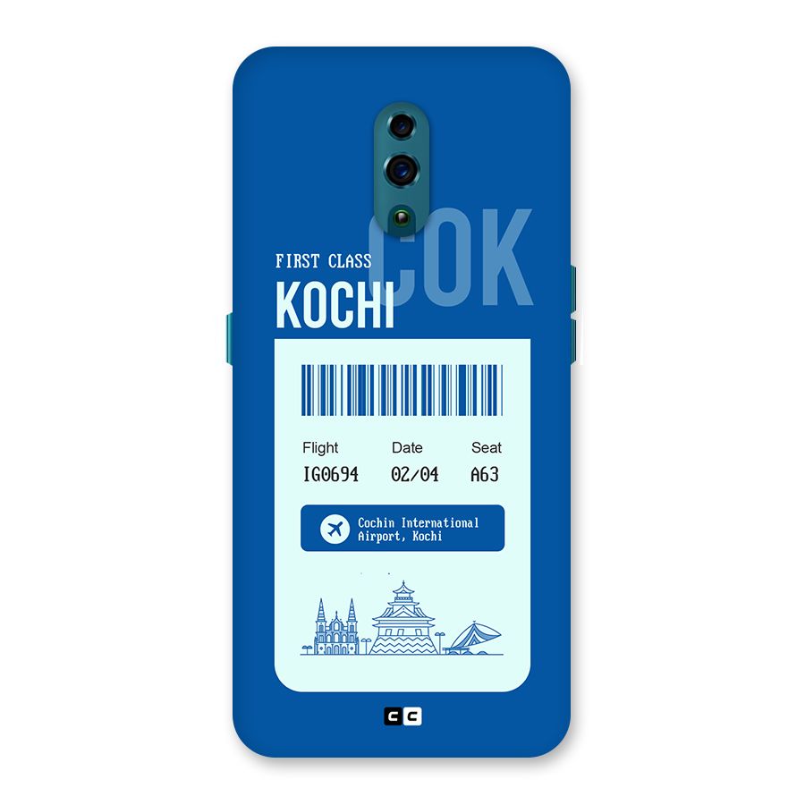 Kochi Boarding Pass Back Case for Oppo Reno