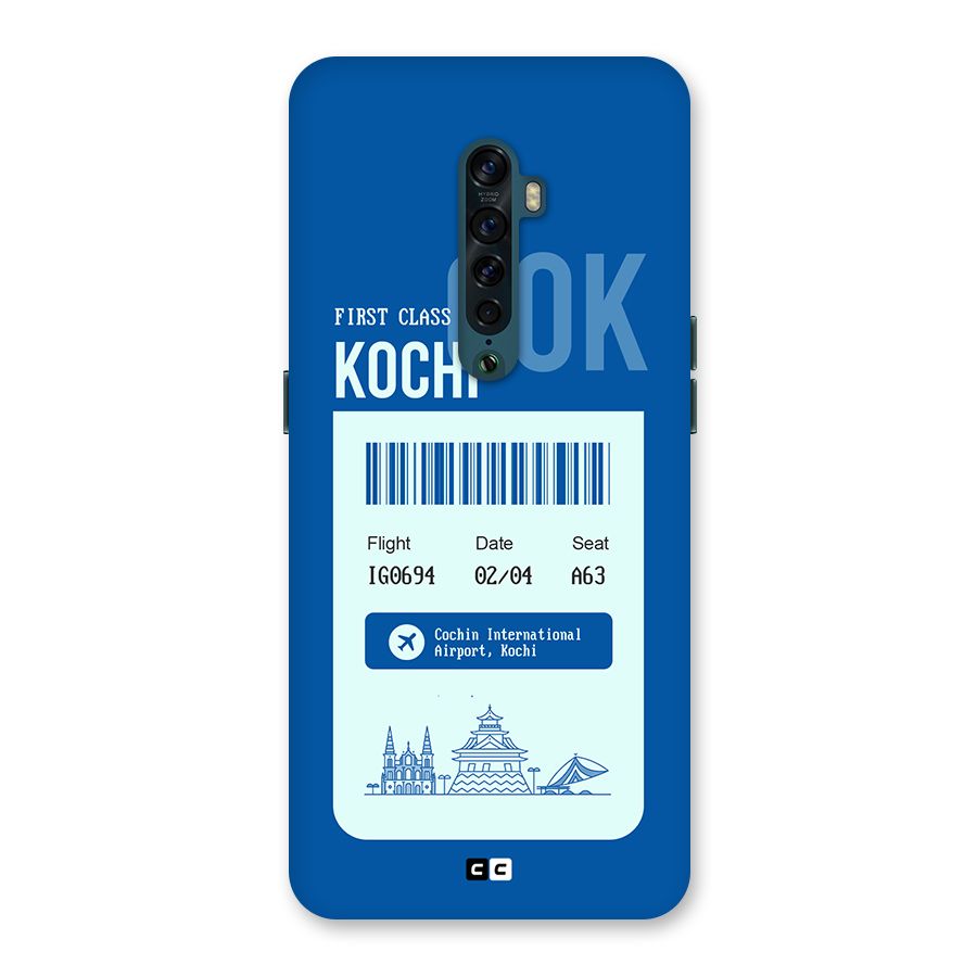 Kochi Boarding Pass Back Case for Oppo Reno2