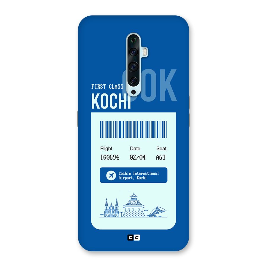 Kochi Boarding Pass Back Case for Oppo Reno2 Z