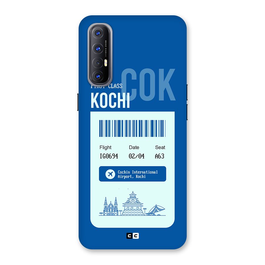 Kochi Boarding Pass Back Case for Oppo Reno3 Pro