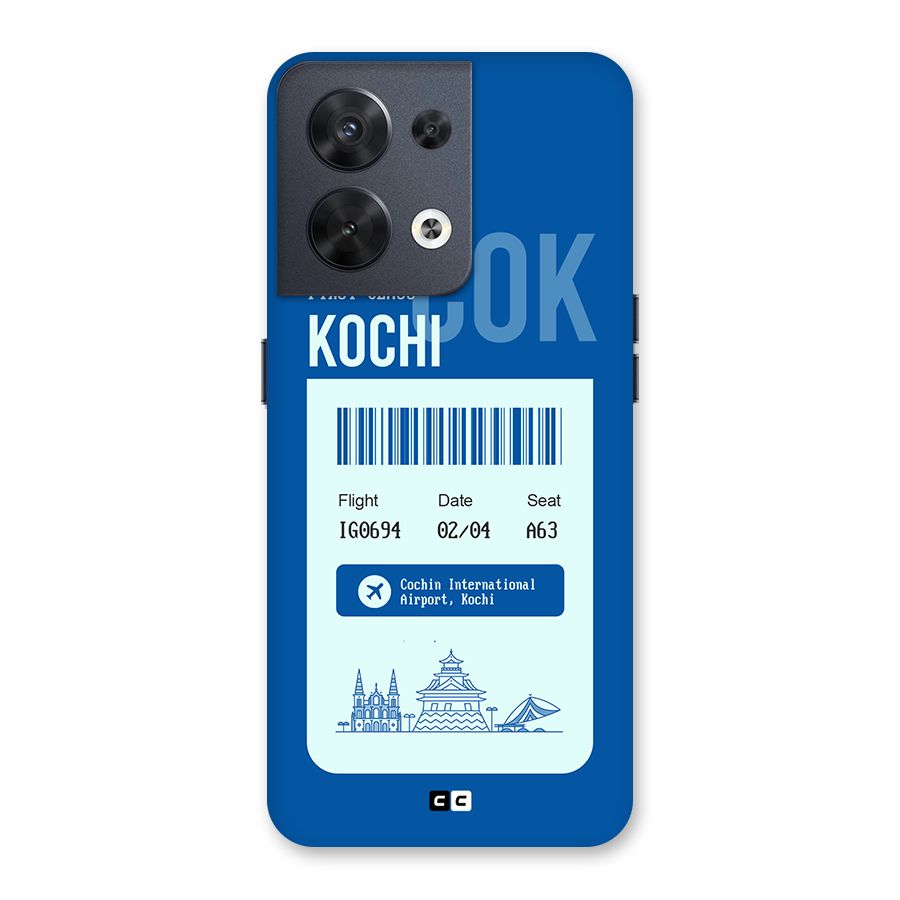 Kochi Boarding Pass Back Case for Oppo Reno8 5G