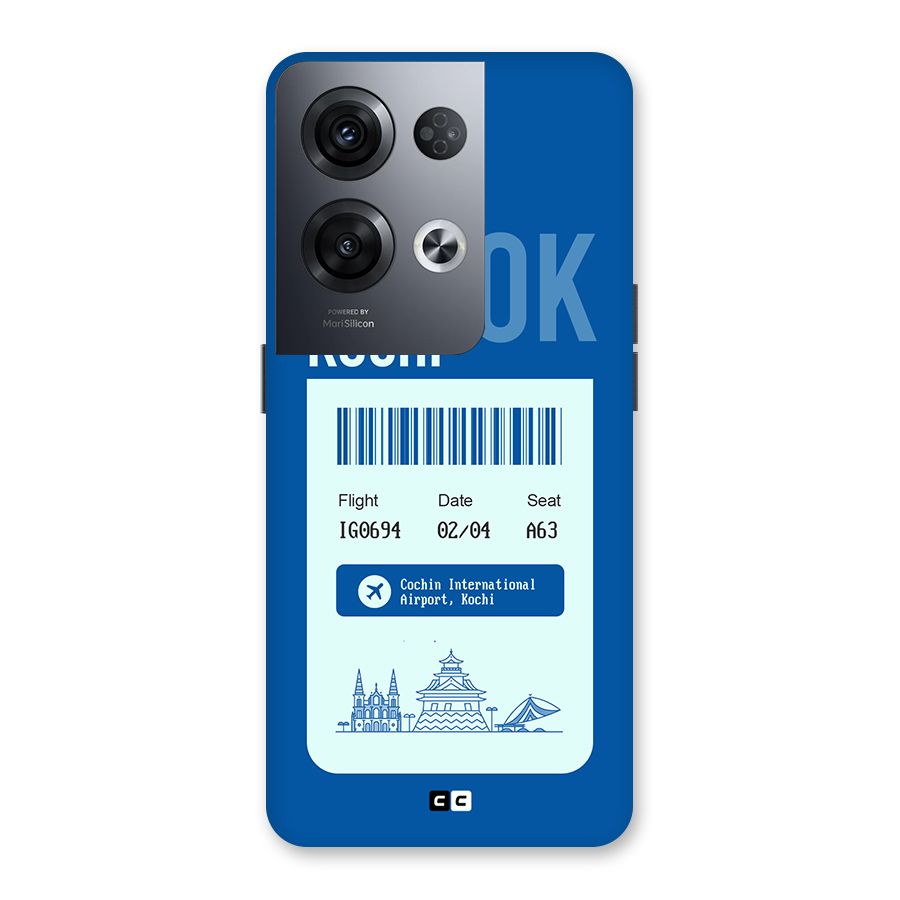 Kochi Boarding Pass Back Case for Oppo Reno8 Pro 5G