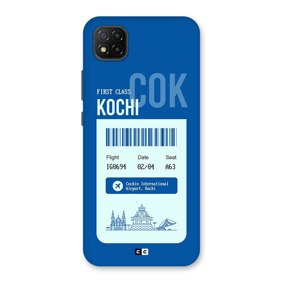 Kochi Boarding Pass Back Case for Poco C3