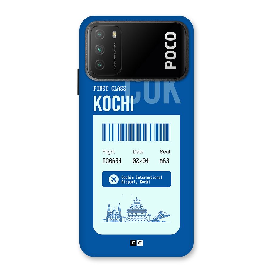 Kochi Boarding Pass Back Case for Poco M3