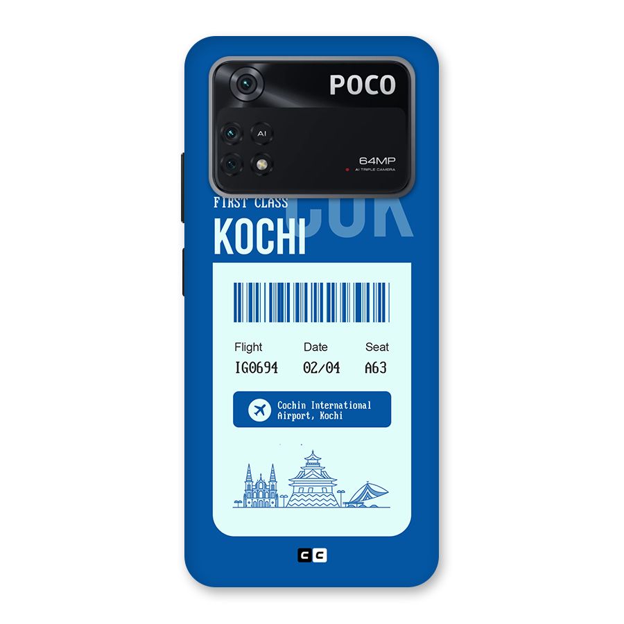 Kochi Boarding Pass Back Case for Poco M4 Pro 4G