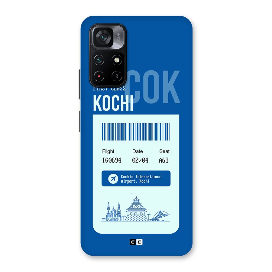 Kochi Boarding Pass Back Case for Poco M4 Pro 5G