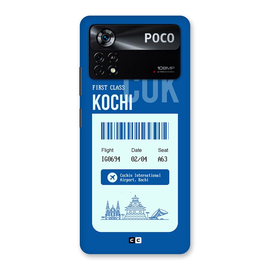 Kochi Boarding Pass Back Case for Poco X4 Pro 5G