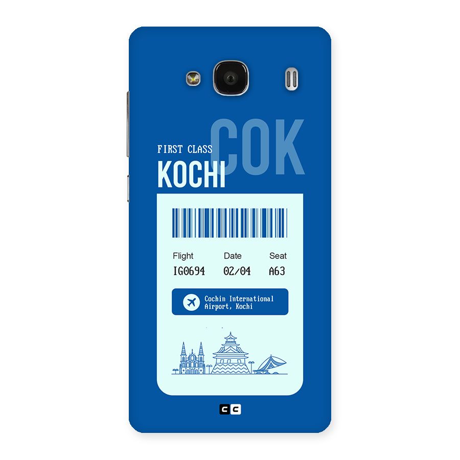 Kochi Boarding Pass Back Case for Redmi 2 Prime