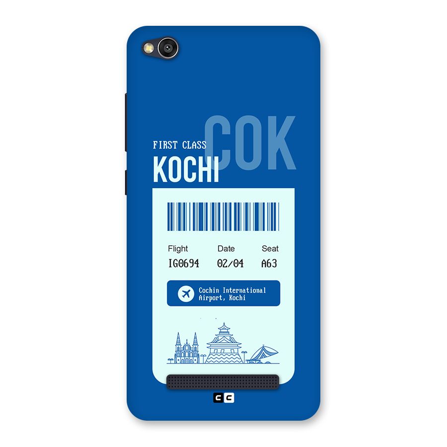 Kochi Boarding Pass Back Case for Redmi 4A