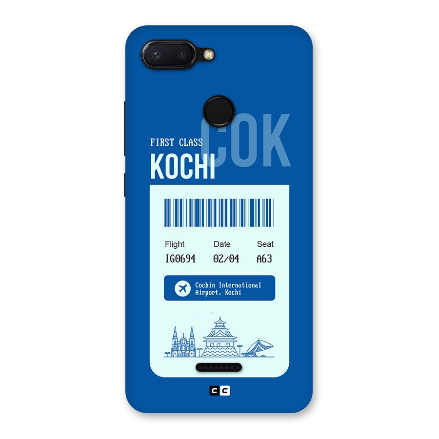 Kochi Boarding Pass Back Case for Redmi 6