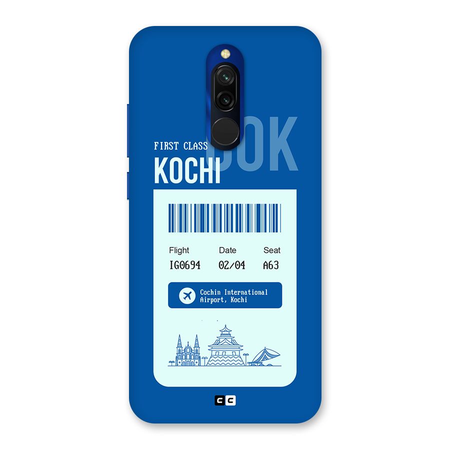 Kochi Boarding Pass Back Case for Redmi 8