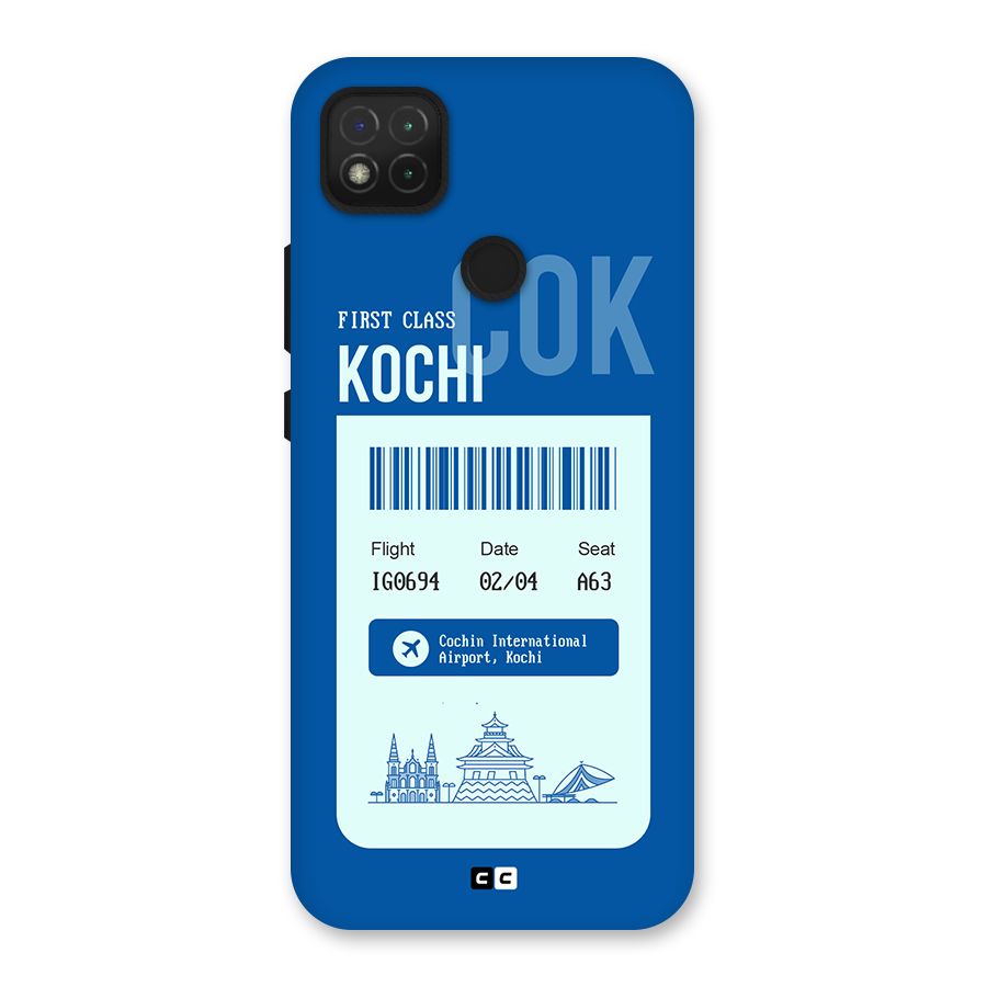 Kochi Boarding Pass Back Case for Redmi 9C