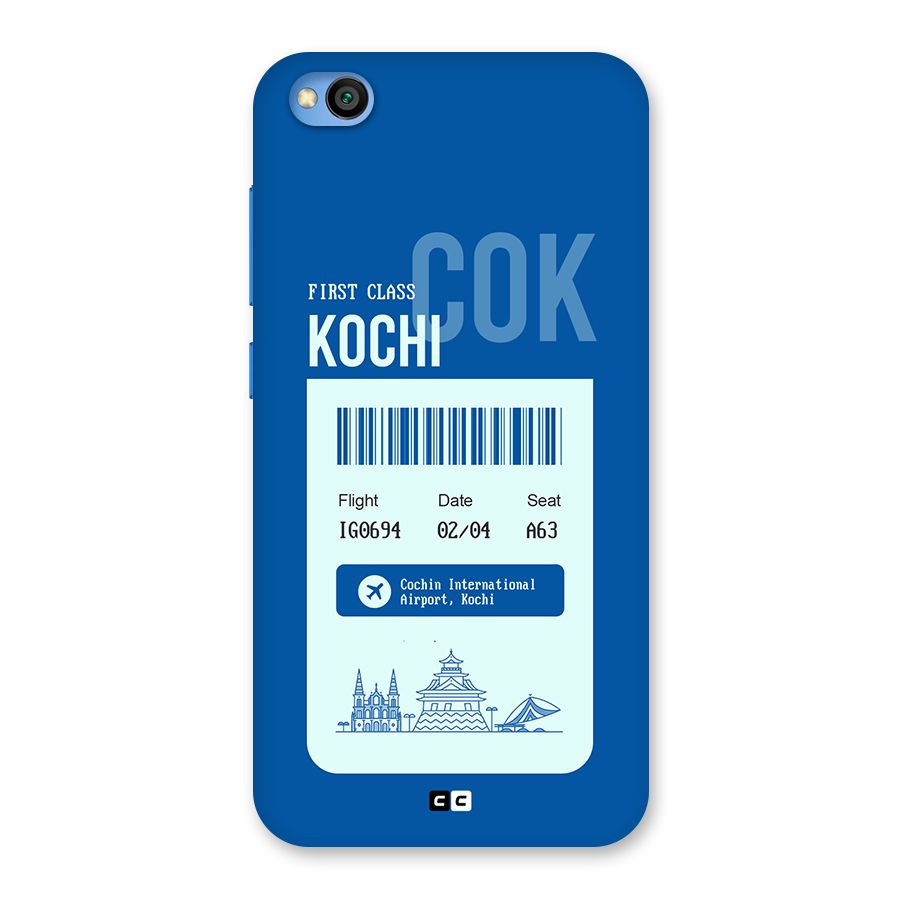Kochi Boarding Pass Back Case for Redmi Go