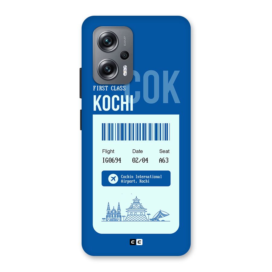Kochi Boarding Pass Back Case for Redmi K50i