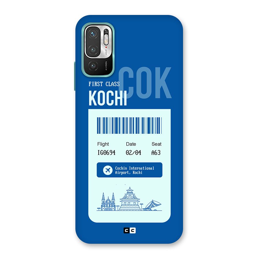 Kochi Boarding Pass Back Case for Redmi Note 10T 5G