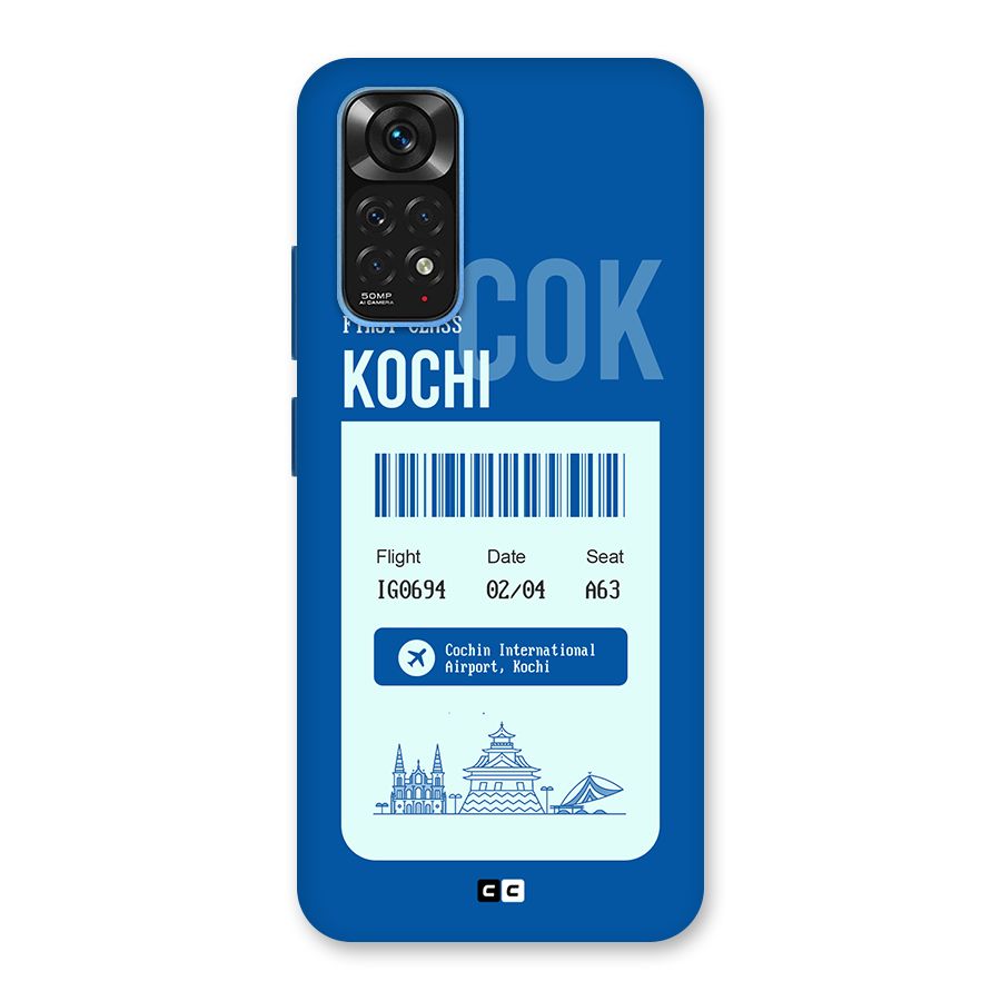 Kochi Boarding Pass Back Case for Redmi Note 11S