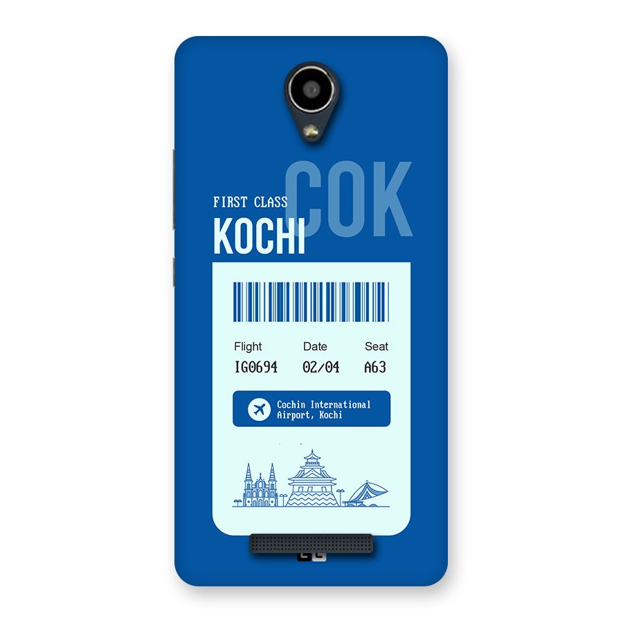 Kochi Boarding Pass Back Case for Redmi Note 2