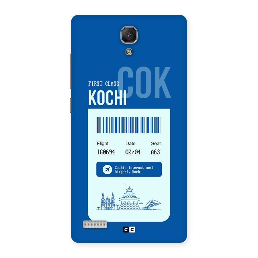 Kochi Boarding Pass Back Case for Redmi Note Prime