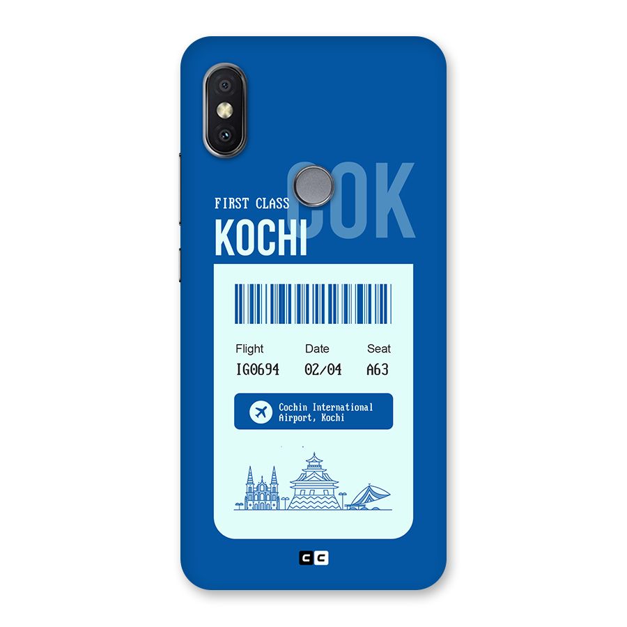 Kochi Boarding Pass Back Case for Redmi Y2