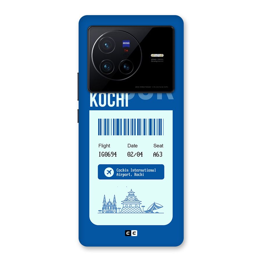 Kochi Boarding Pass Back Case for Vivo X80