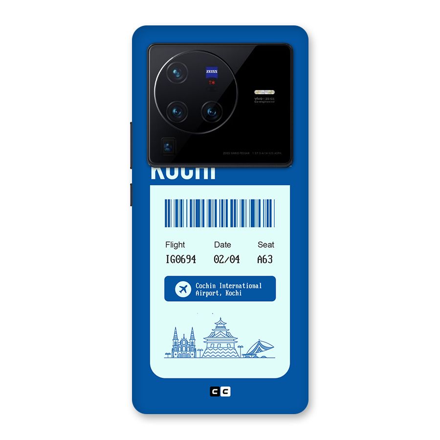 Kochi Boarding Pass Back Case for Vivo X80 Pro