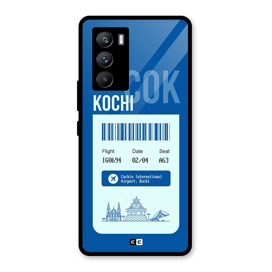 Kochi Boarding Pass Glass Back Case for Vivo iQOO 9 SE
