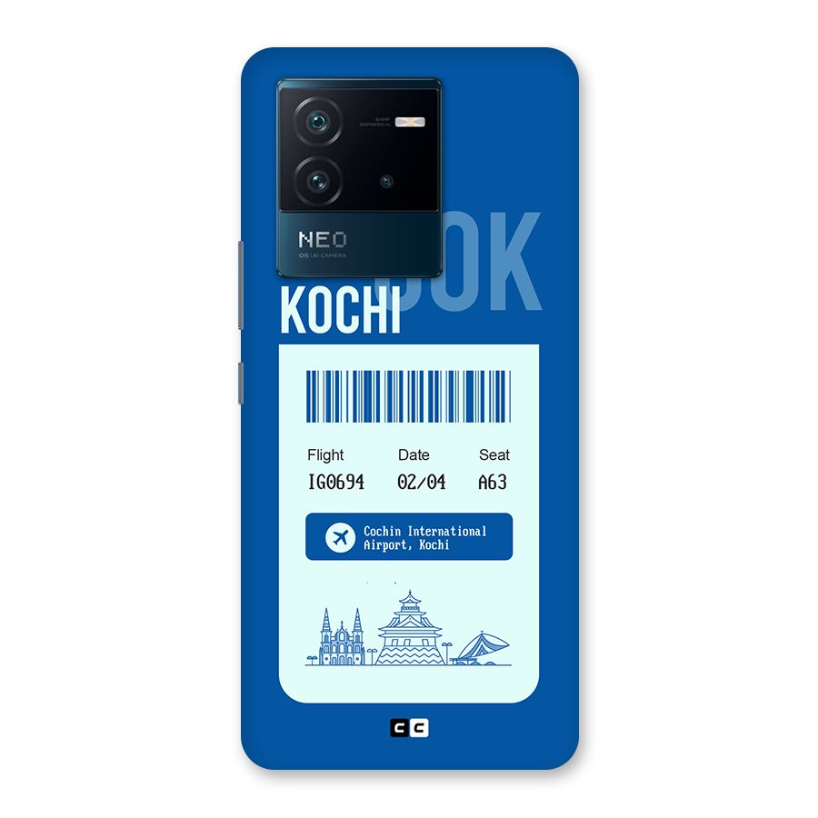 Kochi Boarding Pass Back Case for Vivo iQOO Neo 6 5G