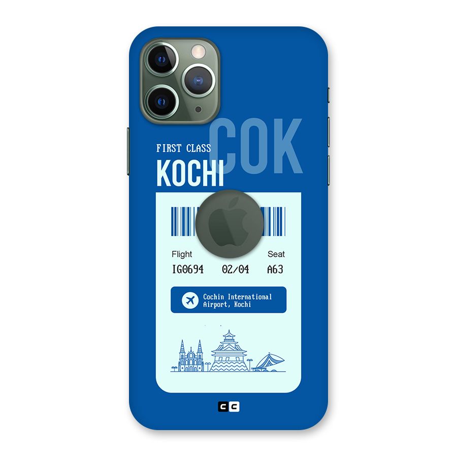Kochi Boarding Pass Back Case for iPhone 11 Pro Logo  Cut