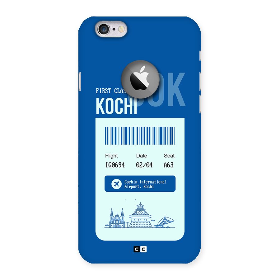 Kochi Boarding Pass Back Case for iPhone 6 Logo Cut
