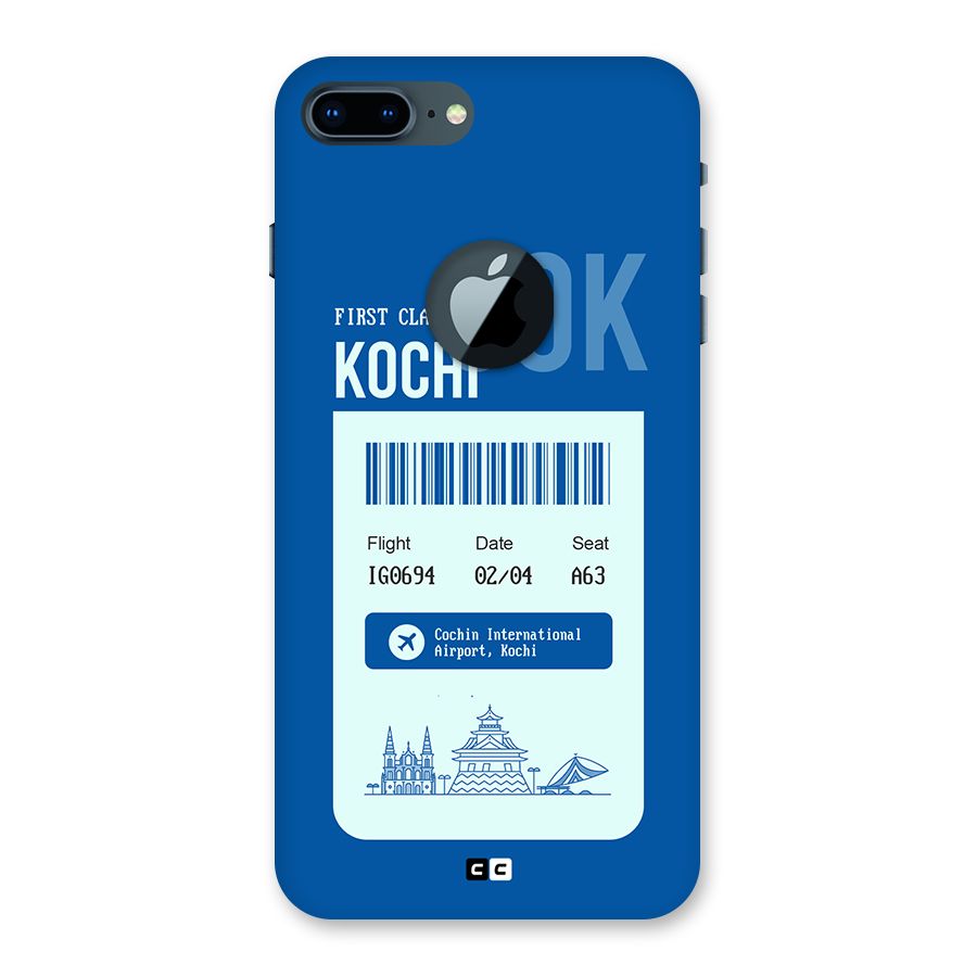 Kochi Boarding Pass Back Case for iPhone 7 Plus Logo Cut